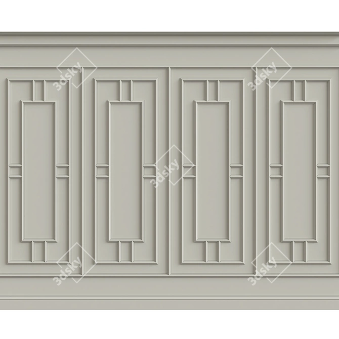 Elegant Wall Moulding for Seamless Design 3D model image 1