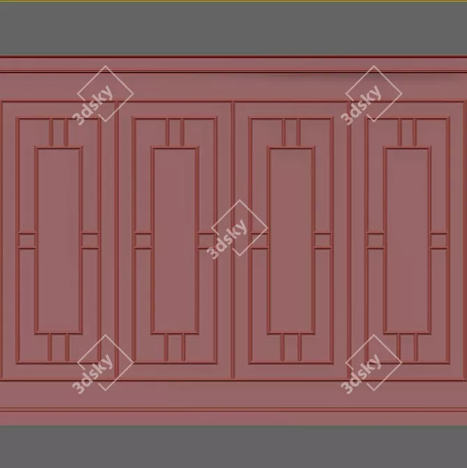 Elegant Wall Moulding for Seamless Design 3D model image 2