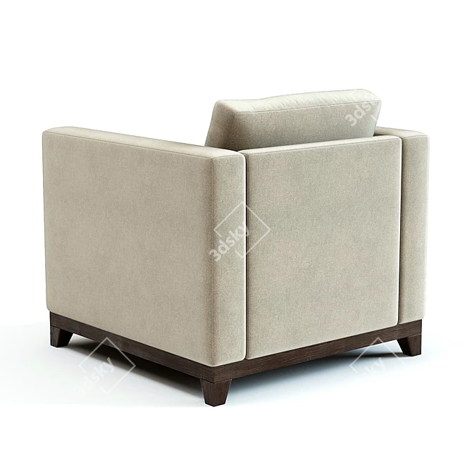 Balthus Armchair: Exquisite 3D Model 3D model image 3