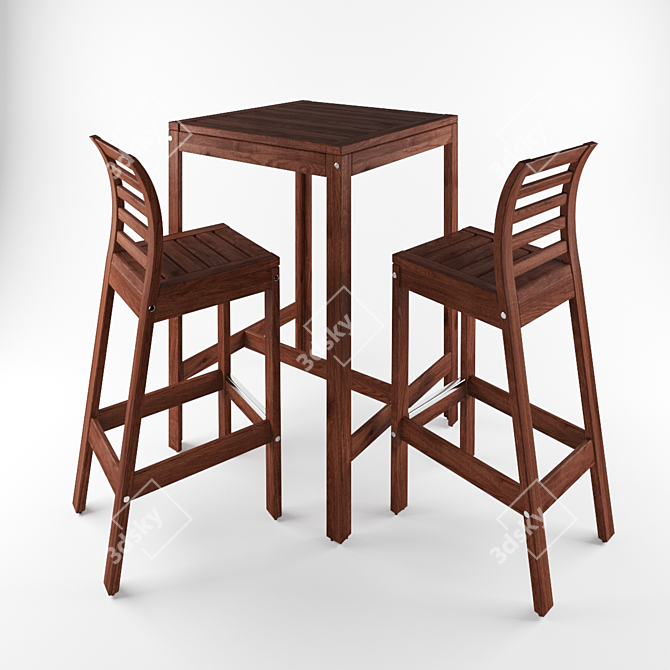 IKEA Applaro KLASEN Bar Table & Stool Combo 3D model image 1