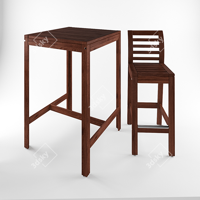 IKEA Applaro KLASEN Bar Table & Stool Combo 3D model image 2