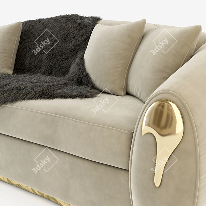 Luxury Soleil Sofa: Stylish Comfort 3D model image 2