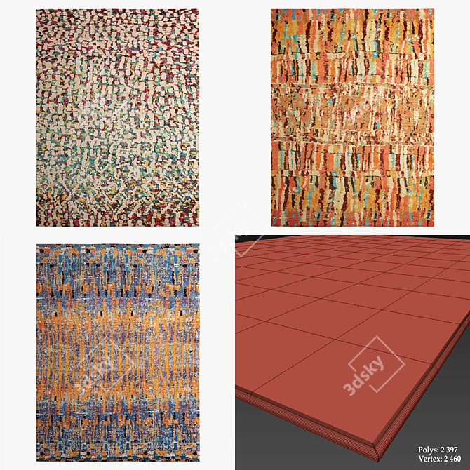 Lost Weave Collection: Rugs 640 3D model image 2