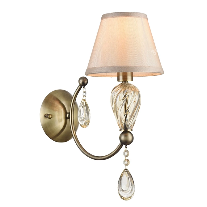 Maytoni Murano Sconce: Bronze & Beige 3D model image 1