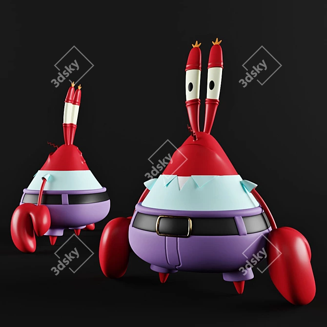 Krabs: Owner of Krusty Krab 3D model image 1