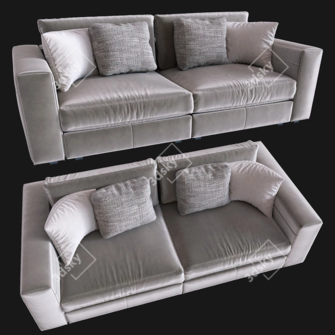Authentic Italian Sofa 3D model image 1