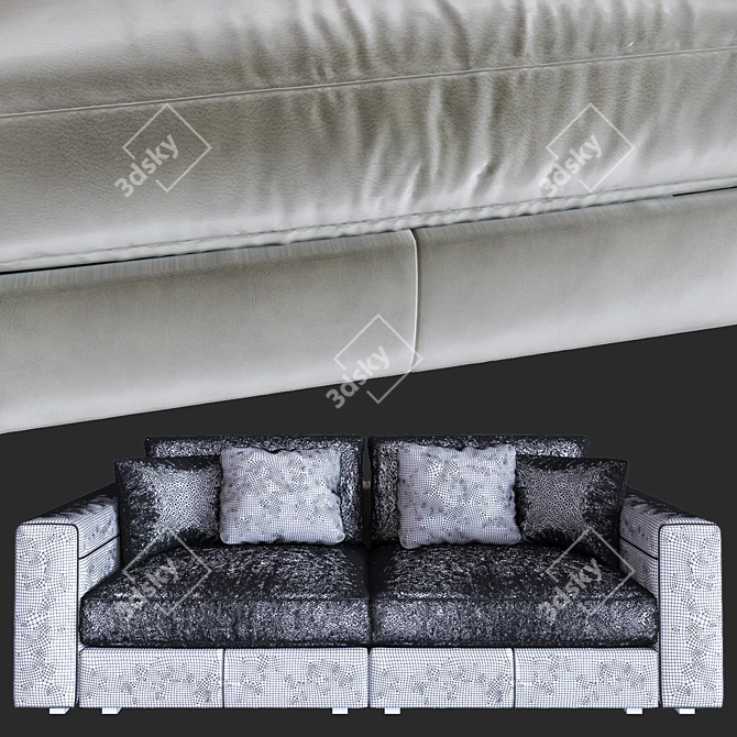 Authentic Italian Sofa 3D model image 3