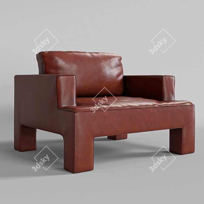 Italian Design Armchair by Laurameroni 3D model image 1