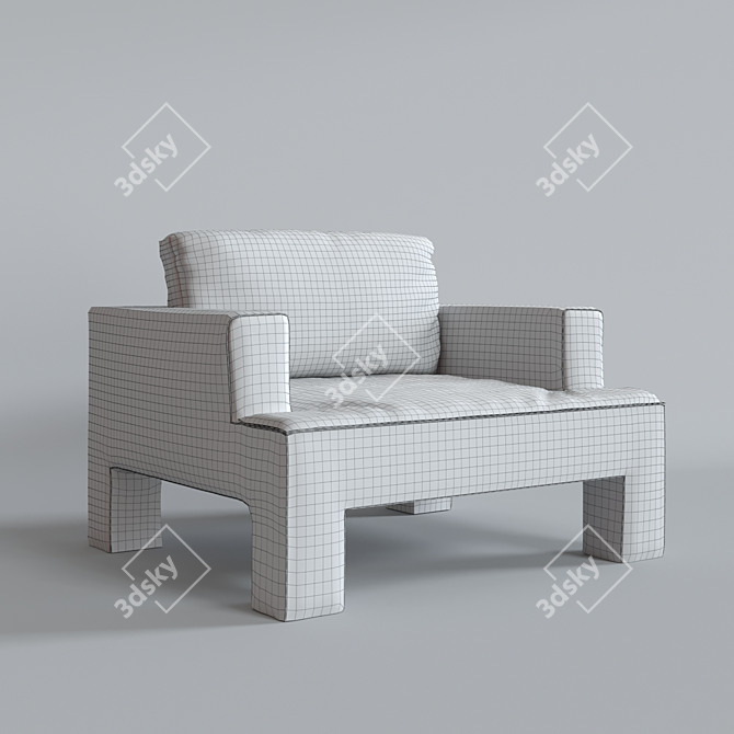 Italian Design Armchair by Laurameroni 3D model image 3