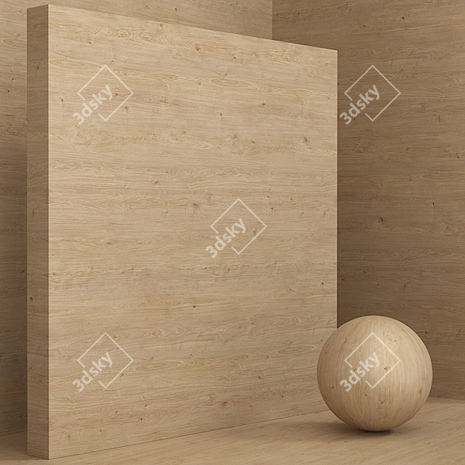 Wooden Oak Material Set  Seamless Set 73 3D model image 2