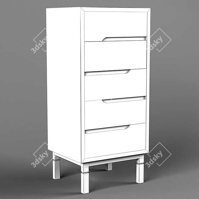 Modern Fusion Chest: Jonathan Charles Fine Furniture 3D model image 2