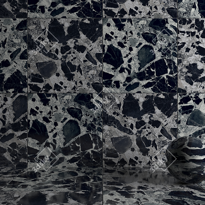HD Multi-Texture Wall & Floor Tiles 3D model image 3