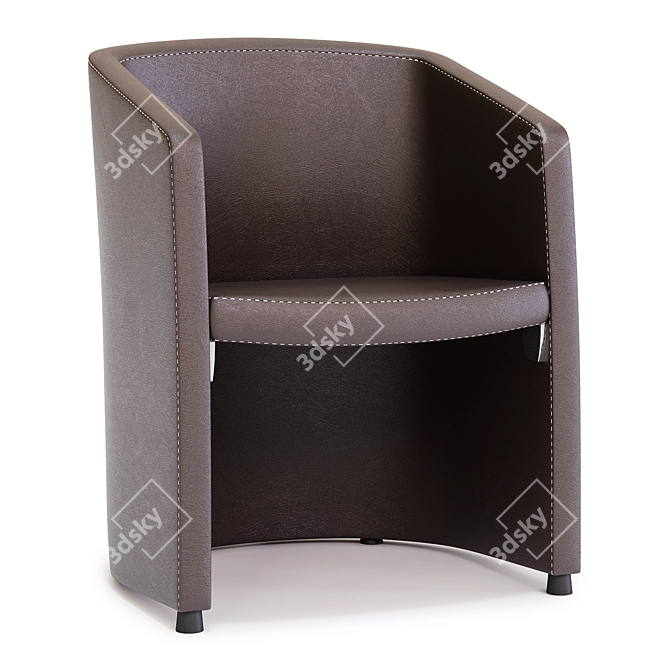 Contemporary Cozy Armchair Movie 3D model image 1