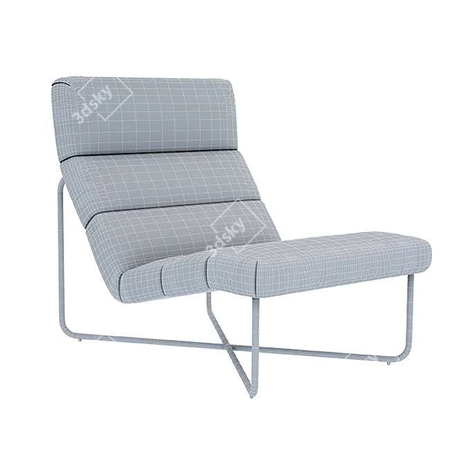 Modern Reach Lounge Chair 3D model image 3