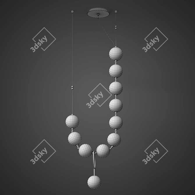 Glimmering Beads Chandelier 3D model image 2