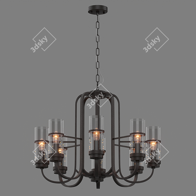 Elegant Castle Chandelier 3D model image 1