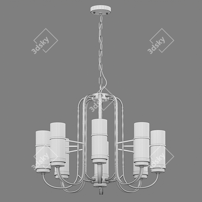 Elegant Castle Chandelier 3D model image 2