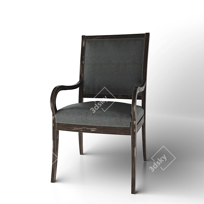 Elegant Beaumont Arm Chair 3D model image 2