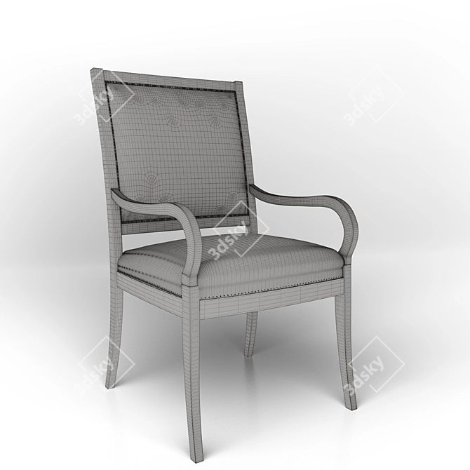 Elegant Beaumont Arm Chair 3D model image 3
