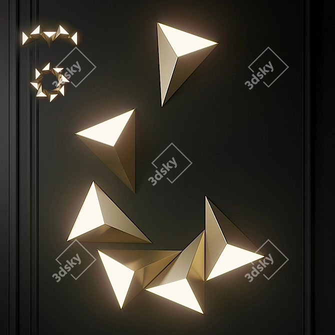 Modern Tetra Wall Light by CVL 3D model image 1