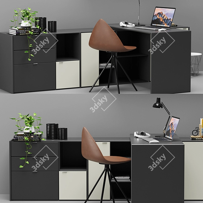 Sleek Copenhagen Office Set 3D model image 3