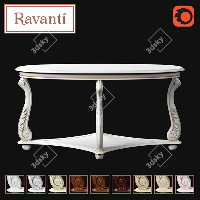 Ravanti Journal Coffee Table 3D model image 1