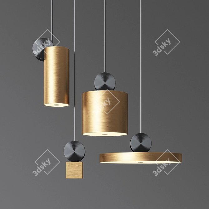 4 Ceiling Light Collection 01: Stylish Lighting for Any Space 3D model image 2