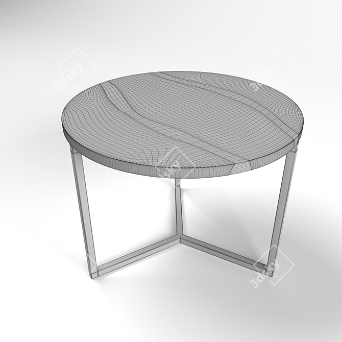 Modern Caragana Wood Coffee Table 3D model image 2