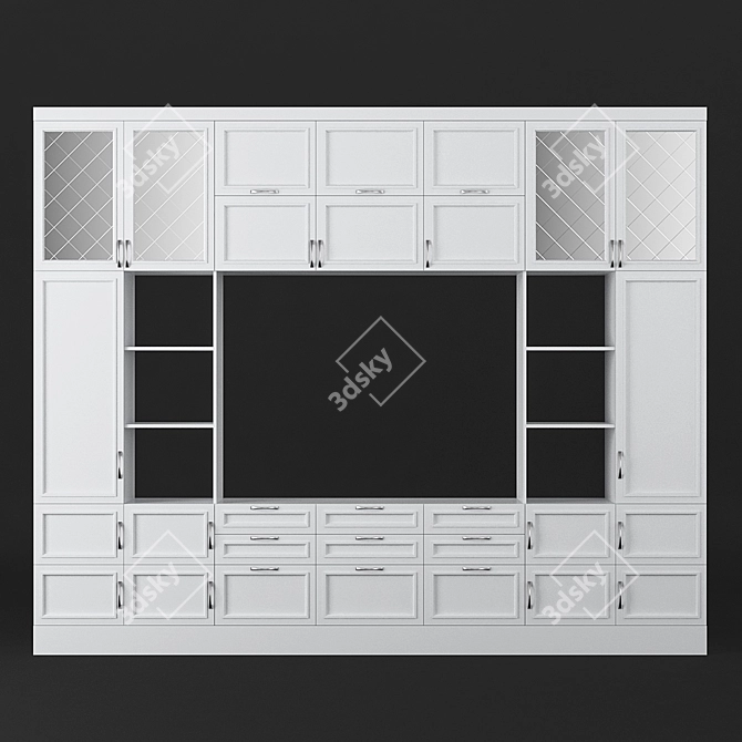 Spacious V-Ray/Corona Cabinet: 3320x2700x400 Dimensions 3D model image 1