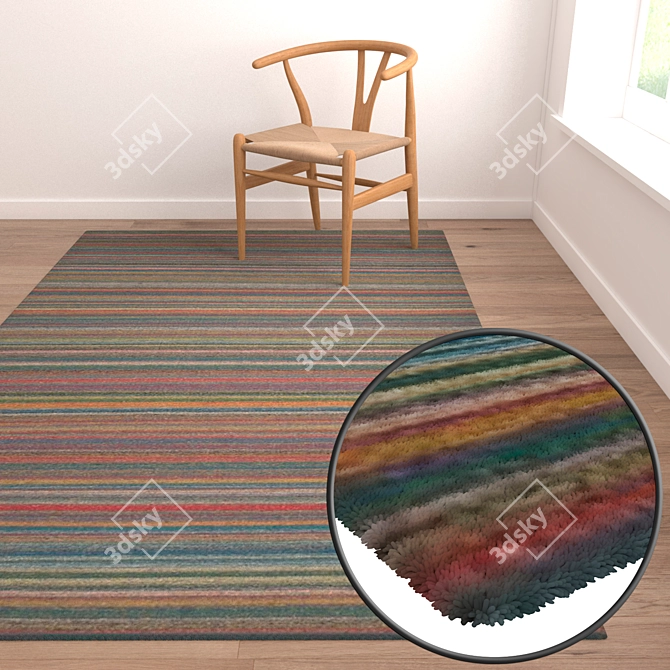 Luxury Carpet Set - High-Quality Textures, Multiple Variants 3D model image 2