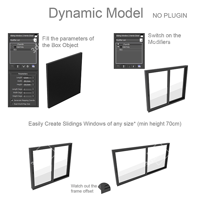 Versatile Sliding Windows- Editable & Efficient 3D model image 2