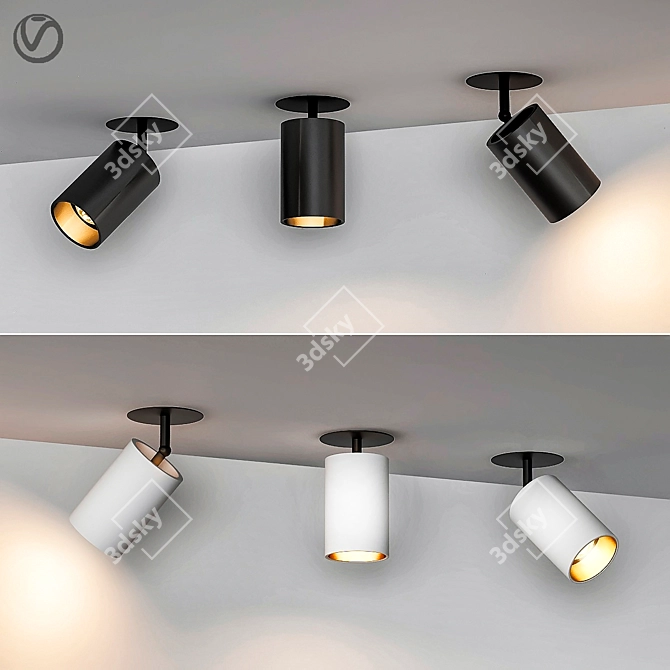 Elegant Ceiling Lamps 3D model image 1