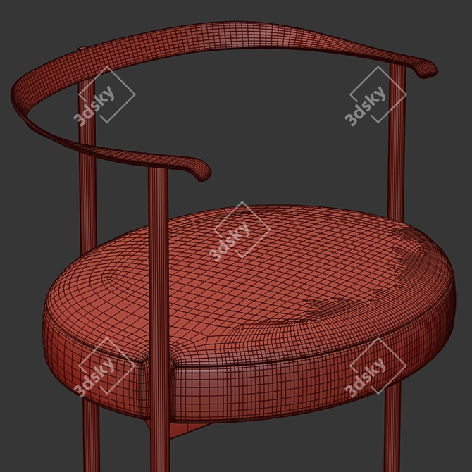 Elegant Azucena Catilina Chair Stool 3D model image 3