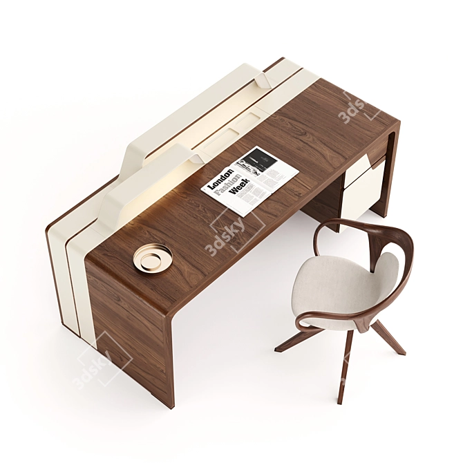 Giorgetti Alma: Elegant Writing Desk 3D model image 2