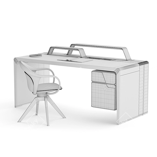 Giorgetti Alma: Elegant Writing Desk 3D model image 3