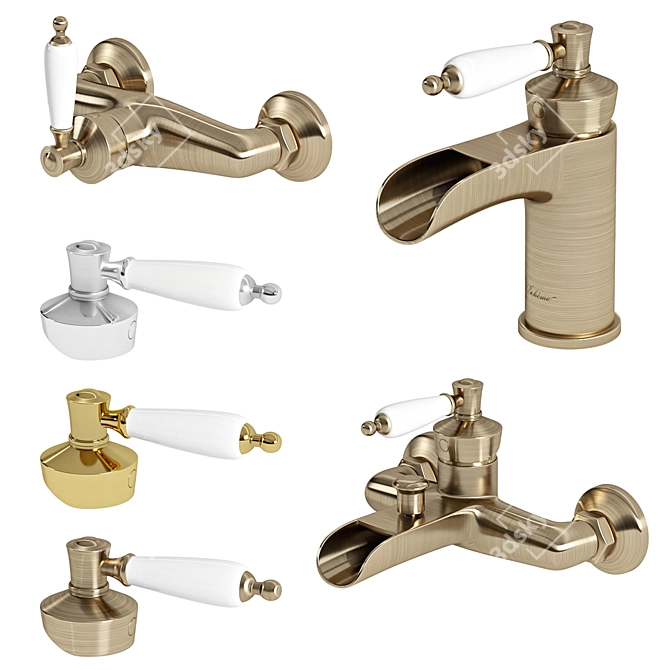 Boheme Vogue Collection: Stylish Mixers for Sink, Bath & Shower 3D model image 1