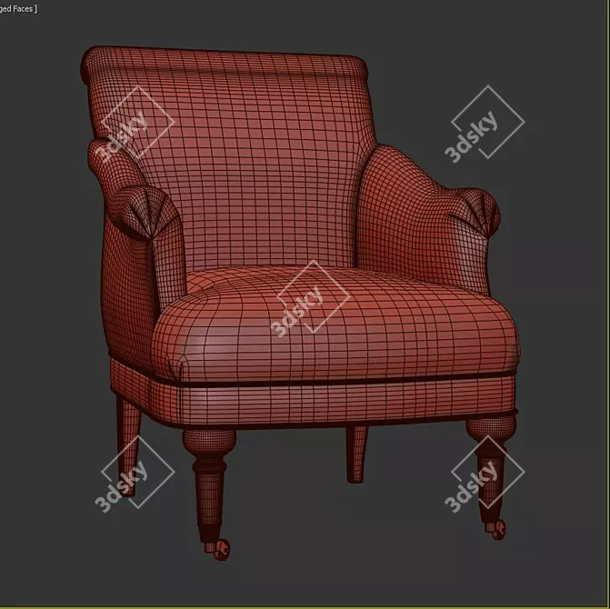 Cozy Cotswald Armchair | Classic Comfort in Your Home 3D model image 3