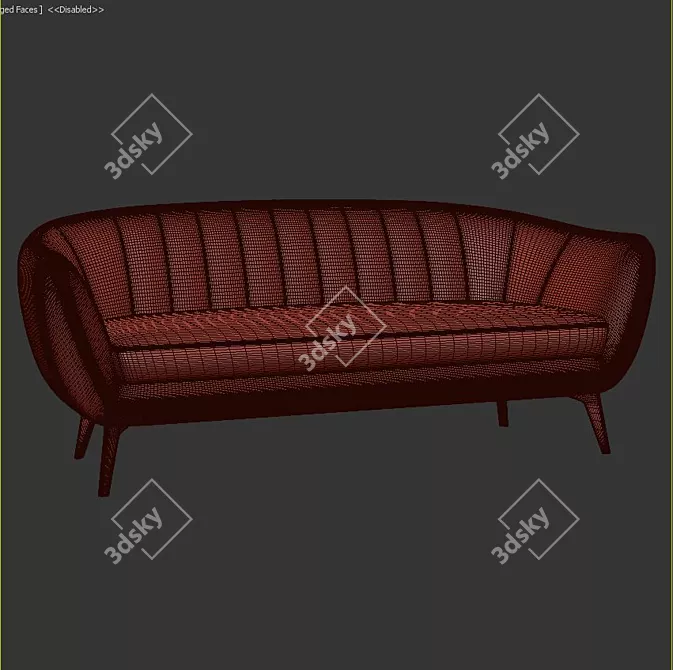 Elegant Soriano Sofa: Luxurious Comfort 3D model image 3