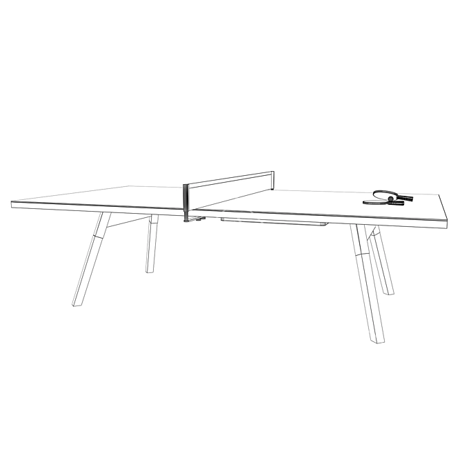 Versatile You and Me HPL Ping Pong Table 3D model image 2