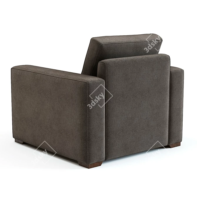 Modern and Stylish Brancusi Armchair 3D model image 3