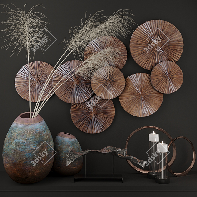 Elegant Apollo Sculptures & Uttermost Vases 3D model image 1