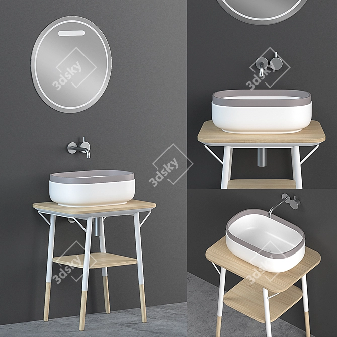 Modern Bathroom Furniture Novello 3D model image 1