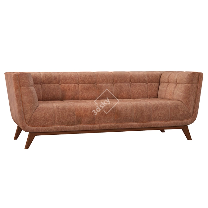 Elegant Leather Sofa - Caryn 3D model image 2