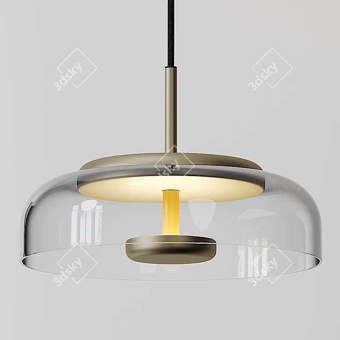 Nordic Glass Pendant Light 3D model image 1