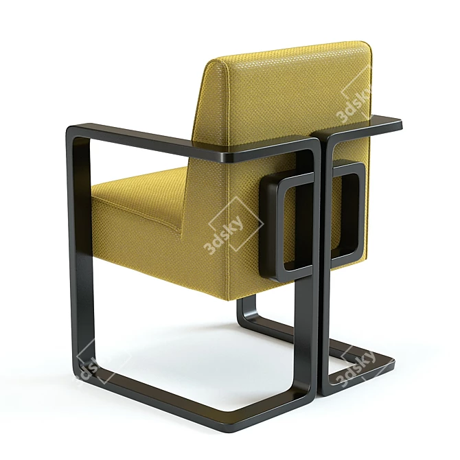 Elegant Ludo Armchair: High-Detailed 3D Model 3D model image 3