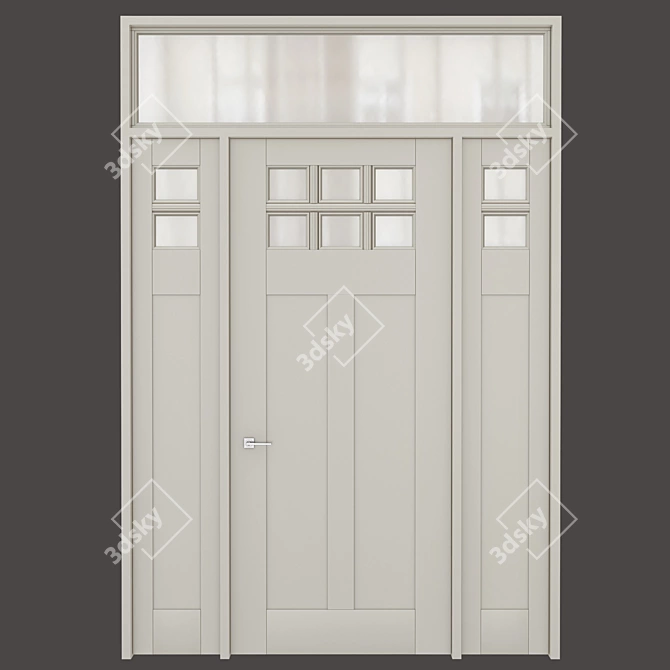 Elegant Classic Interior Doors 3D model image 1