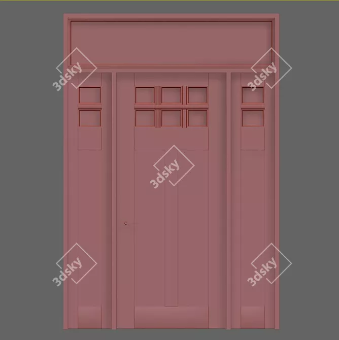 Elegant Classic Interior Doors 3D model image 2