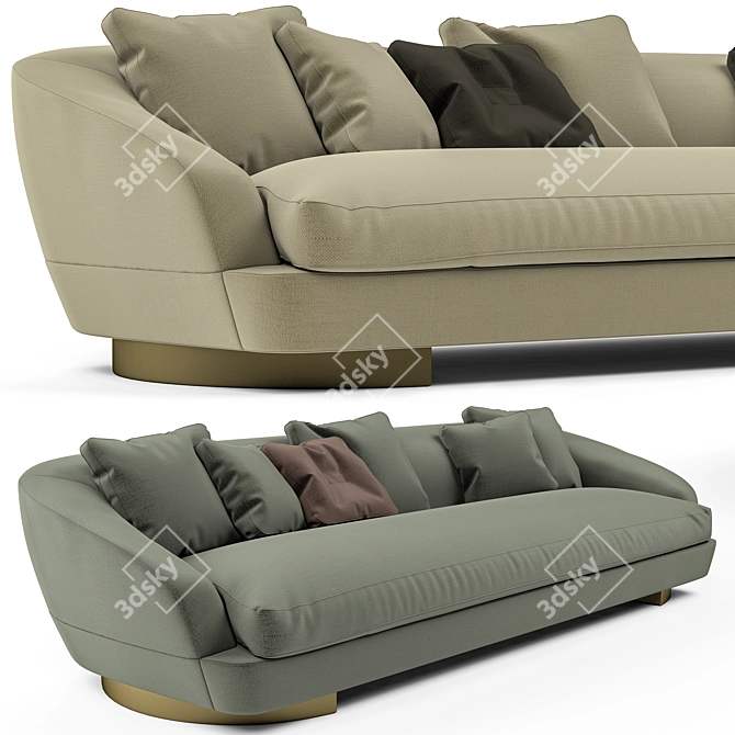 Luxurious Minotti Jacques 01 Sofa 3D model image 1