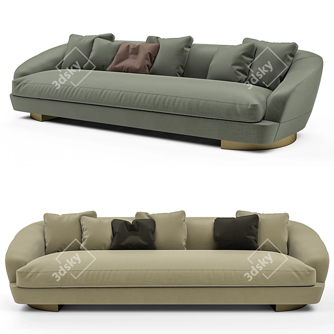 Luxurious Minotti Jacques 01 Sofa 3D model image 2