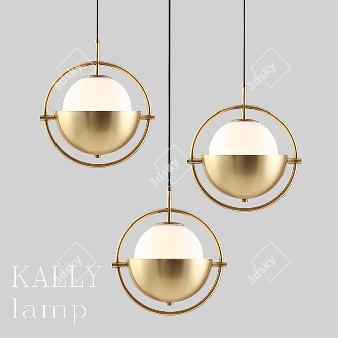 Minimalist Postmodern Pendant Light 3D model image 1